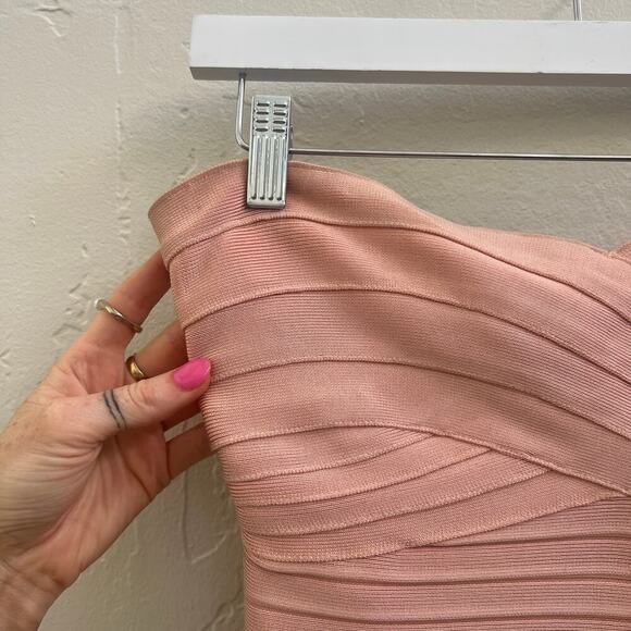 Herve Leger Pink Bandage Strapless Top - Picture 8 of 10